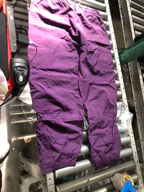 Photo 1 of DISCIPBUSH Cargo Pants Women Baggy, Parachute Pants for Women Trendy, Y2K Pants, Streetwear Women with Four Pockets Purple X-Large