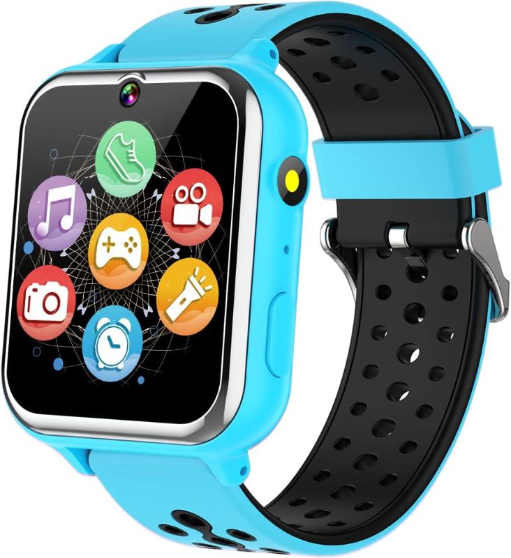 Photo 1 of Kids Smart Game Watch for Boys Girls Age 3-12 with 1.54" HD Touch Screen 24 Puzzle Games Camera Video Music Player Pedometer Alarm Clock Calculator Torch Child Watch Wristband Electronic Learning Toys