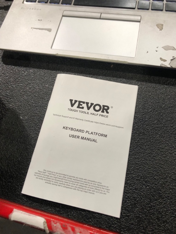 Photo 4 of VEVOR Clamp on Keyboard Tray Under Desk, Desk Keyboard Tray Slide Out with Sturdy No-Drill C Clamp Mount, Large 26.8 x 11 inch Slide-Out Computer Drawer for Typing in Home, Office Work 26.8 INCH