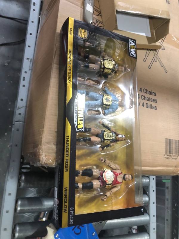 Photo 3 of All Elite Wrestling AEW Unrivaled Champion 4 Pack - Four 6-Inch Figures with Title Belts and Accessories - Amazon Exclusive