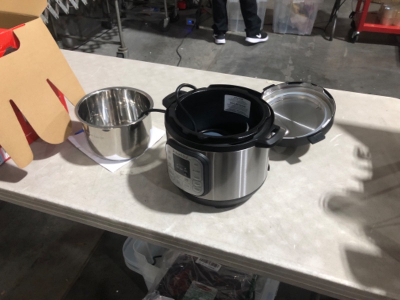 Photo 9 of ***USED - POWERS ON - UNABLE TO TEST FURTHER***
Instant Pot Duo 7-in-1 Electric Pressure Cooker, Stainless Steel, 3 Quart