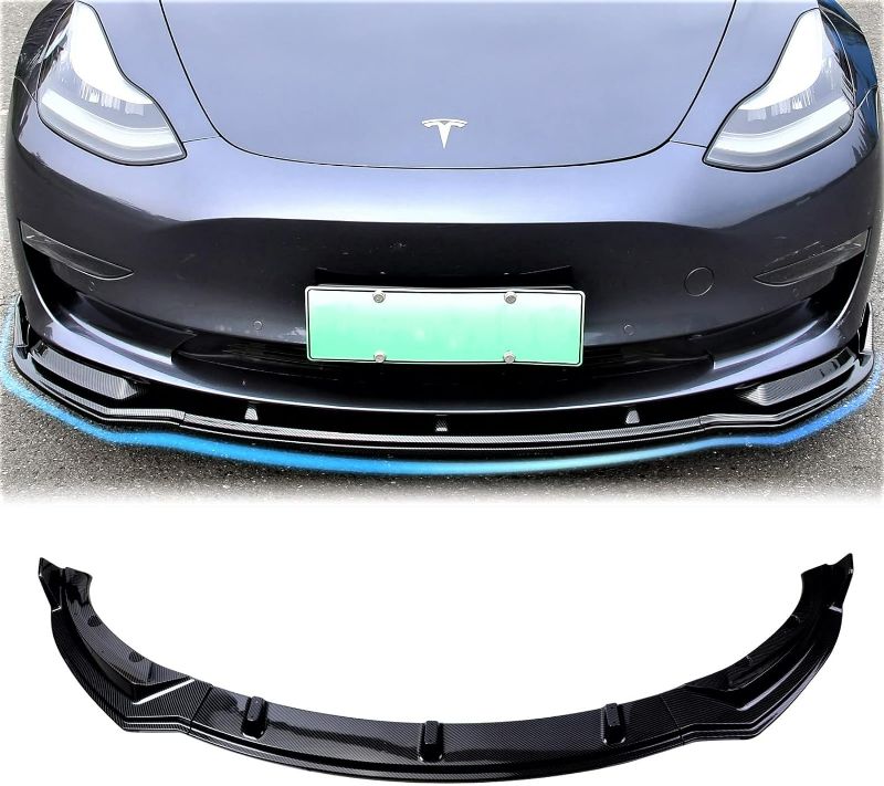 Photo 1 of ***USED - NO HARDWARE INCLUDED***
DOLKSN 2024 New Tesla Model 3 Front Bumper Lip Front Spoiler Wing for 2017-2024 Tesla Model 3 Accessories