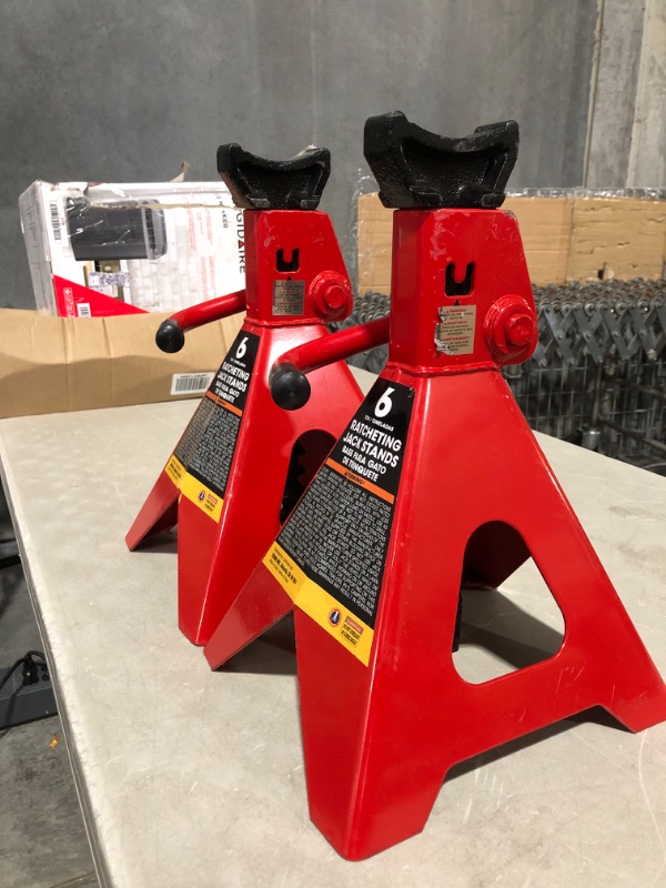 Photo 5 of * please see ALL photos *
TCE 6 Ton (12,000 LBs) Capacity Double Locking Steel Jack Stands, 2 Pack