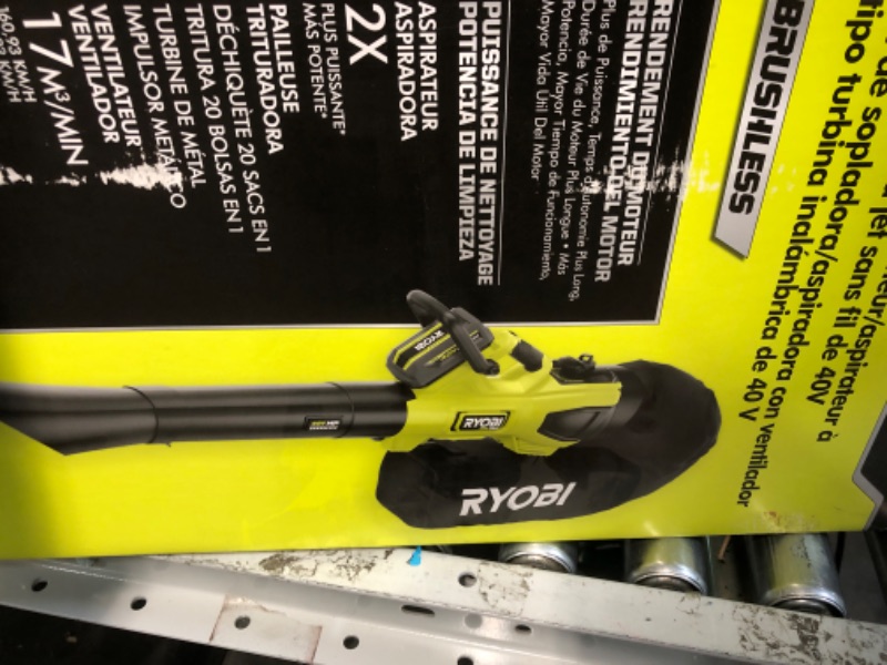 Photo 5 of **SEE NOTES/FOR PARTS**
RYOBI 40V HP Brushless Whisper Series 160 MPH 650 CFM Cordless Battery Leaf Blower (Tool Only)