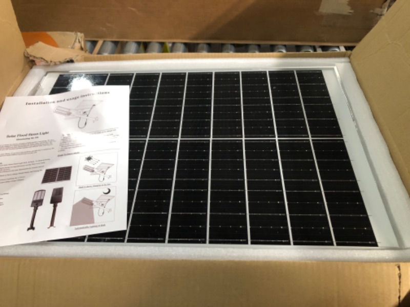 Photo 2 of ***Parts Only***Gefolly 5000W Solar Street Lights Outdoor, 480000LM Commercial Parking Lot Light Dusk to Dawn IP67 Waterproof 6500K Solar Security Flood Lights Solar Lamp for Yard, Road, Basketball Courts