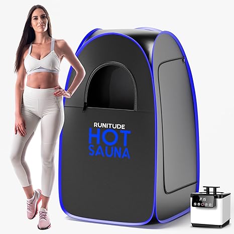 Photo 1 of (READ FULL POST) Runitude Portable Sauna Steam Tent | Full Size Home Personal Sauna Box Steam Room | Touchscreen 1000W 2.6 Litre Generator | Including 1x Chair, 1x Foot Mat & 1x Protective Floor Mat