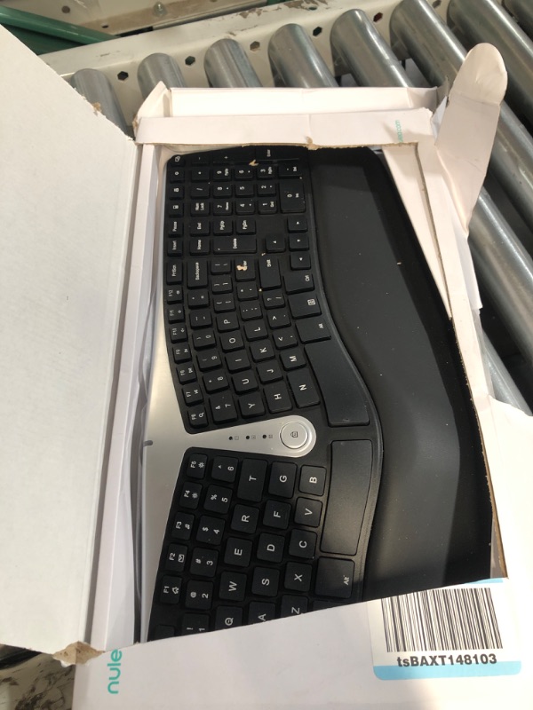 Photo 2 of Nulea Wireless Ergonomic Keyboard, 2.4G Split Keyboard with Cushioned Wrist and Palm Support, Arched Keyboard Design for Natural Typing, Compatible with Windows/Mac