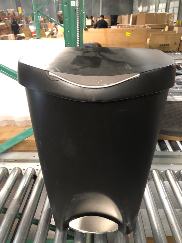 Photo 4 of **damaged**MOXIE 13- Gallons Black Plastic Touchless Kitchen Trash Can with Lid Indoor