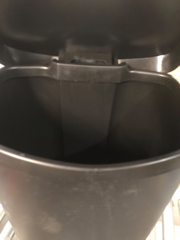 Photo 5 of **damaged**MOXIE 13- Gallons Black Plastic Touchless Kitchen Trash Can with Lid Indoor