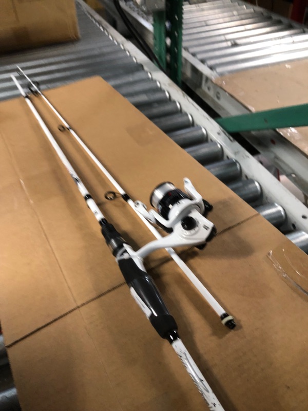 Photo 2 of ***damaged**Abu Garcia 6’ IKE Dude Youth Fishing Rod and Reel Spinning Combo, 2-Piece Rod, Size 30 Reel, Right/Left Handle Position Ike Dude Spinning (New Model)