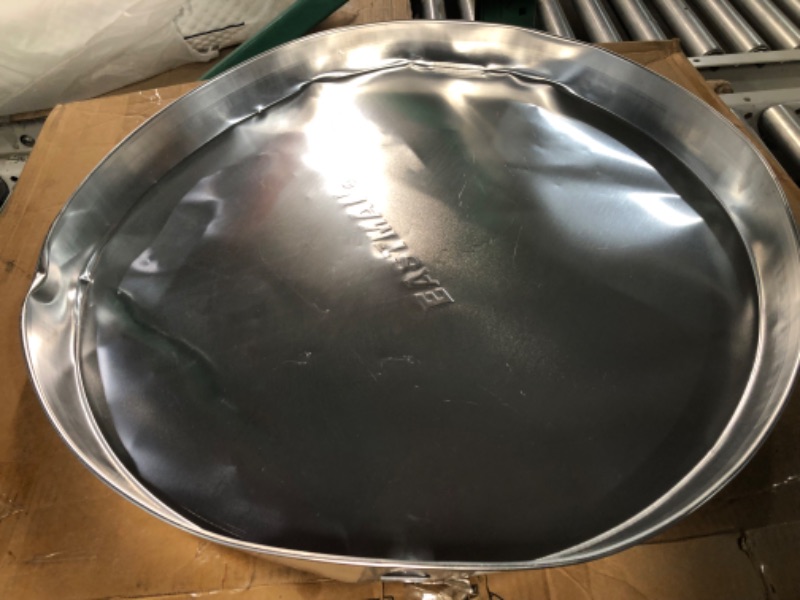 Photo 3 of ***Damaged**Eastman 60087 Water Heater Pan, 28" ID x 30" OD, Aluminum, Silver 28" x 30"