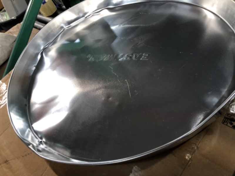 Photo 4 of ***Damaged**Eastman 60087 Water Heater Pan, 28" ID x 30" OD, Aluminum, Silver 28" x 30"