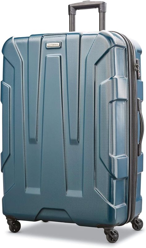 Photo 1 of **minor scuffs**Samsonite Centric Hardside Expandable Luggage with Spinner Wheels, Teal, Checked-Large 28-Inch