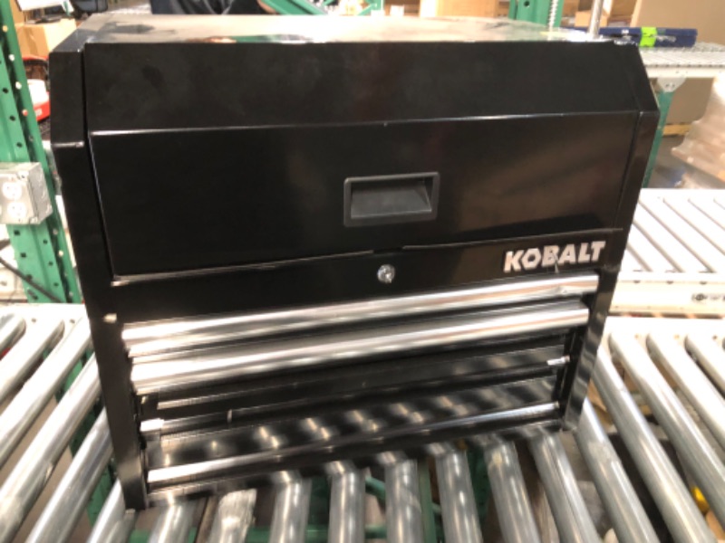 Photo 1 of **damaged**Kobalt 26-in W x 22-in H 4-Drawer Steel Tool Chest (Black)
