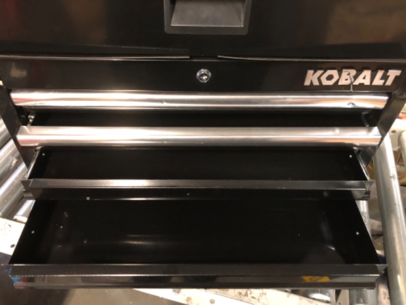 Photo 1 of **damaged**Kobalt 26-in W x 22-in H 4-Drawer Steel Tool Chest (Black)
