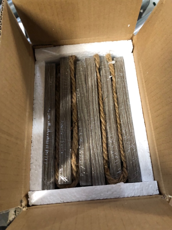 Photo 1 of Lavezee 4x6 Collage Hanging Triple Picture Frames Set, Rustic 6 Opening Vertical Frame Made to Display 4 by 6 Inch Photo Postcard for Wall Decor 4x6 Rustic