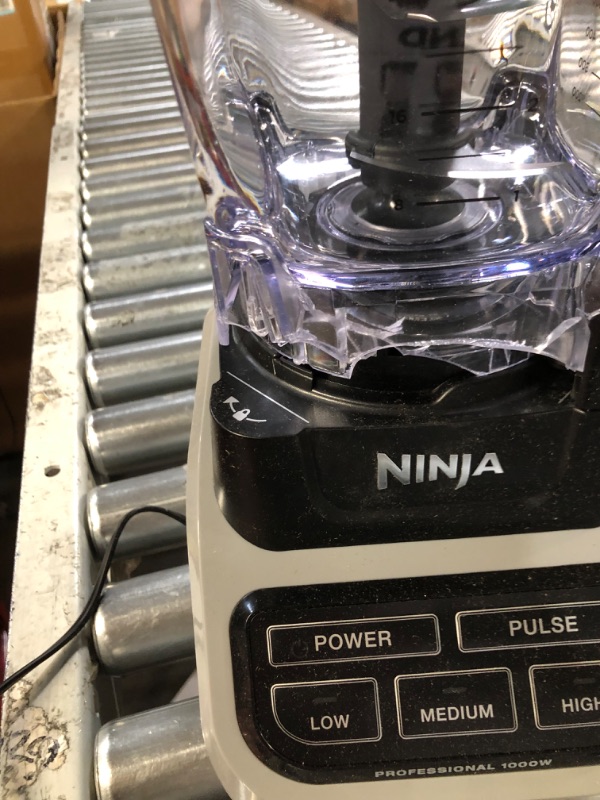 Photo 4 of ***DAMAGED***Ninja BL610 Professional 72 Oz Countertop Blender with 1000-Watt Base and Total Crushing Technology for Smoothies, Ice and Frozen Fruit, Black, 9.5 in L x 7.5 in W x 17 in H with 25 Chef-inspired Recipes