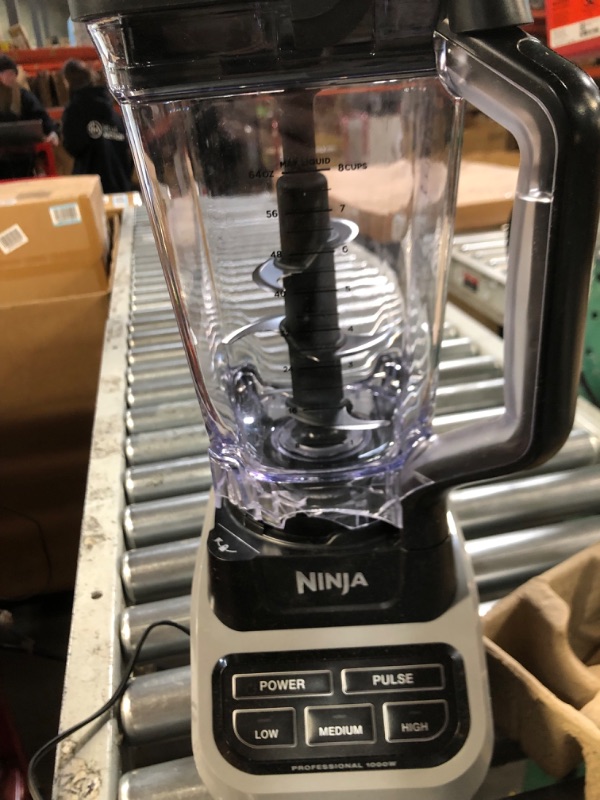 Photo 3 of ***DAMAGED***Ninja BL610 Professional 72 Oz Countertop Blender with 1000-Watt Base and Total Crushing Technology for Smoothies, Ice and Frozen Fruit, Black, 9.5 in L x 7.5 in W x 17 in H with 25 Chef-inspired Recipes