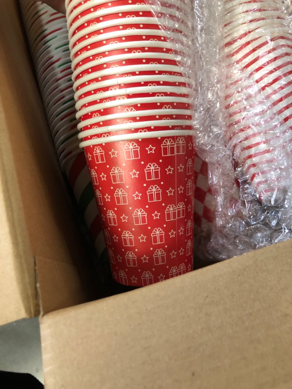 Photo 2 of ***PREVIOUSLY OPENED - MIGHT BE MISSING PARTS***
Umigy 400 Pcs Christmas Paper Cups Xmas Disposable Coffee Cups Drinking 9 oz Vivid