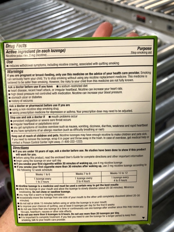 Photo 3 of *** 21+*** Amazon Basic Care Nicotine Polacrilex Lozenge 2 mg (nicotine), Stop Smoking Aid, Mint Flavor, 144 Count 2mg Mint 144 Count (Pack of 1)