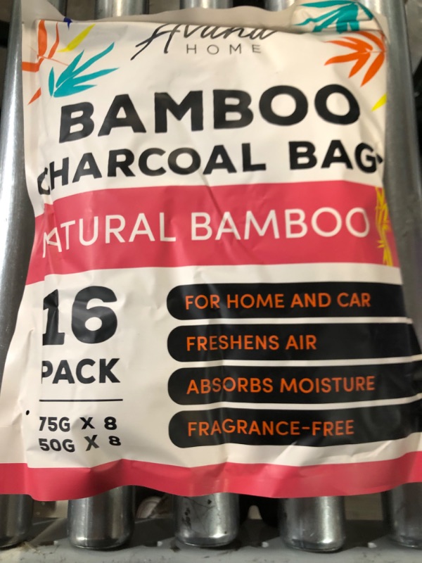 Photo 2 of (16 Pack) Bamboo Charcoal Air Purifying Bag - Charcoal Bags Odor Absorber, for Car, Home & Shoes - Activated Charcoal , Fragrance-Free Odor Eliminator (8x75g, 8x50g)