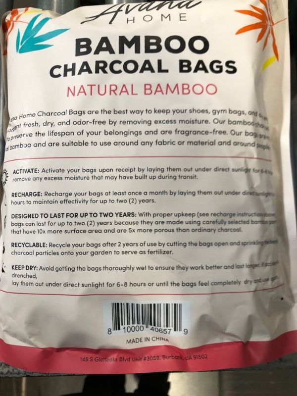 Photo 4 of (16 Pack) Bamboo Charcoal Air Purifying Bag - Charcoal Bags Odor Absorber, for Car, Home & Shoes - Activated Charcoal , Fragrance-Free Odor Eliminator (8x75g, 8x50g)