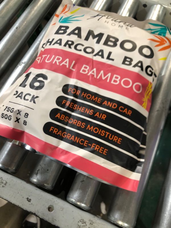 Photo 3 of (16 Pack) Bamboo Charcoal Air Purifying Bag - Charcoal Bags Odor Absorber, for Car, Home & Shoes - Activated Charcoal , Fragrance-Free Odor Eliminator (8x75g, 8x50g)