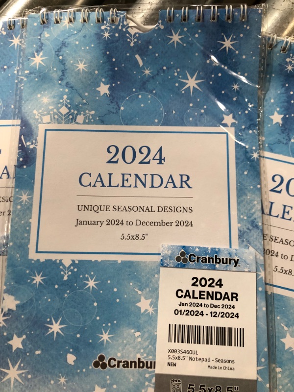 Photo 2 of CRANBURY Mini Wall Calendar 2024 (Seasons) - 5.5x8.5 Hanging Calendar, Use Nov 2023 to Dec 2024, Small Notepad Calendar, Little 2024 Calendar for Wall, Desk, Bulletin Board or Fridge Seasons Nov 2023 - Dec 2024 3pk