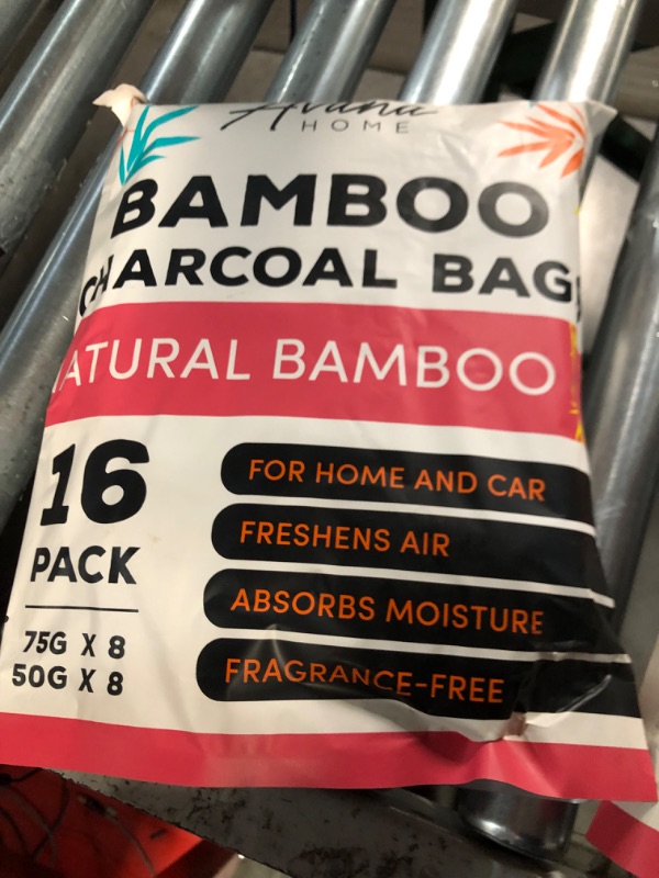 Photo 4 of (16 Pack) Bamboo Charcoal Air Purifying Bag - Charcoal Bags Odor Absorber, for Car, Home & Shoes - Activated Charcoal , Fragrance-Free Odor Eliminator (8x75g, 8x50g)