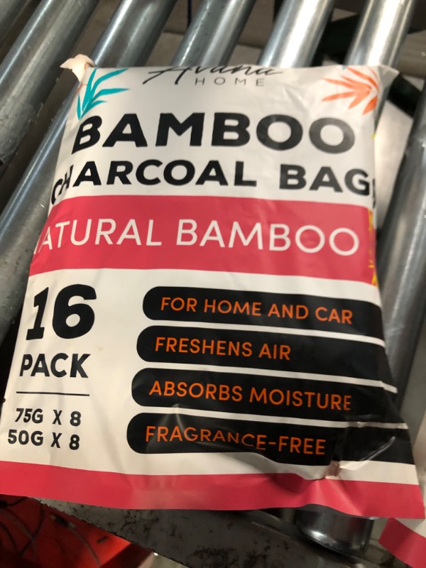 Photo 2 of (16 Pack) Bamboo Charcoal Air Purifying Bag - Charcoal Bags Odor Absorber, for Car, Home & Shoes - Activated Charcoal , Fragrance-Free Odor Eliminator (8x75g, 8x50g)