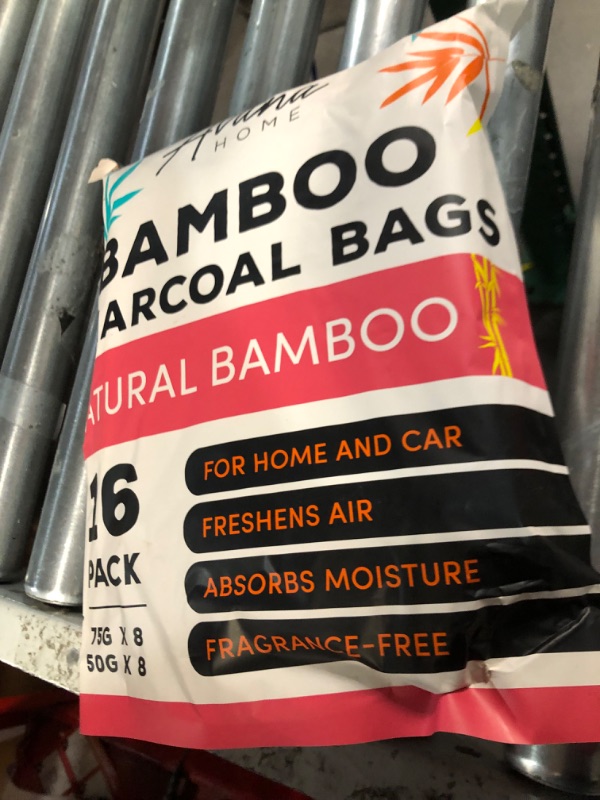 Photo 3 of (16 Pack) Bamboo Charcoal Air Purifying Bag - Charcoal Bags Odor Absorber, for Car, Home & Shoes - Activated Charcoal , Fragrance-Free Odor Eliminator (8x75g, 8x50g)