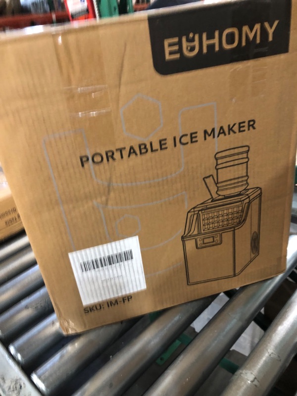Photo 1 of **NONREFUNDABLE**FOR PARTS OR REPAIR**SEE NOTES**
Euhomy Ice Maker Machine Countertop, 2 Ways to Add Water,45Lbs/Day 24 Pcs Ready in 13 Mins, Self-Cleaning Portable Compact Ice Cube Maker with Ice Scoop & Basket, Perfect for Home/Kitchen/Office/Bar 9.92 x