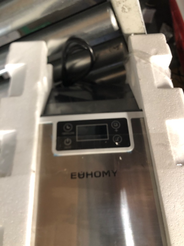Photo 1 of **NONREFUNDABLE**FOR PARTS OR REPAIR**SEE NOTES**
Euhomy Ice Maker Machine Countertop, 2 Ways to Add Water,45Lbs/Day 24 Pcs Ready in 13 Mins, Self-Cleaning Portable Compact Ice Cube Maker with Ice Scoop & Basket, Perfect for Home/Kitchen/Office/Bar 9.92 x