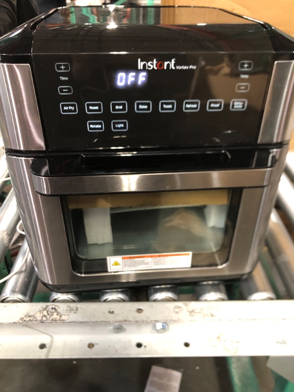 Photo 6 of (READ FULL POST) Instant Vortex Pro Air Fryer, 10 Quart, 9-in-1 Rotisserie and Convection Oven, From the Makers of Instant Pot with EvenCrisp Technology, App With Over 100 Recipes, 1500W, Stainless Steel 10QT Vortex Pro