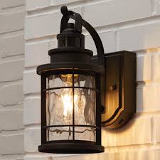 Photo 1 of **MINOR DAMAGE PREV USED**
Harbor Breeze Berlin 1-Light 12.6-in Black Motion Sensor Outdoor Wall Light
