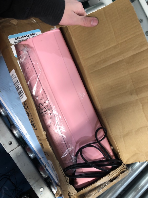 Photo 2 of Thermal Laminator Machine, 12 inches Wide (A3 A4 A6), Never Jam Technology, with Paper Trimmer, Corner Rounder, 2 Roller System, Pink