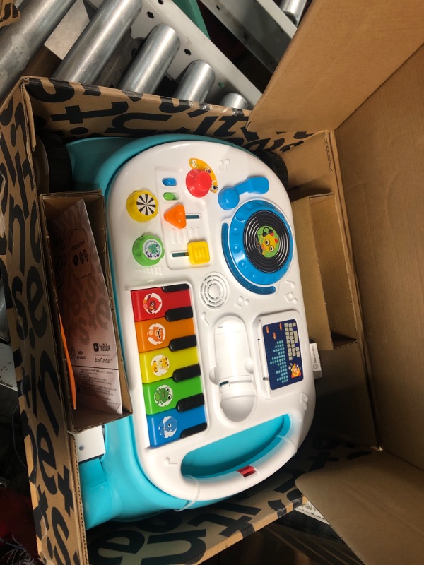 Photo 2 of Baby Einstein Musical Mix ‘N Roll 4-in-1 Push Walker, Activity Center, Toddler Table and Floor -Toy for 6 Months+, Blue