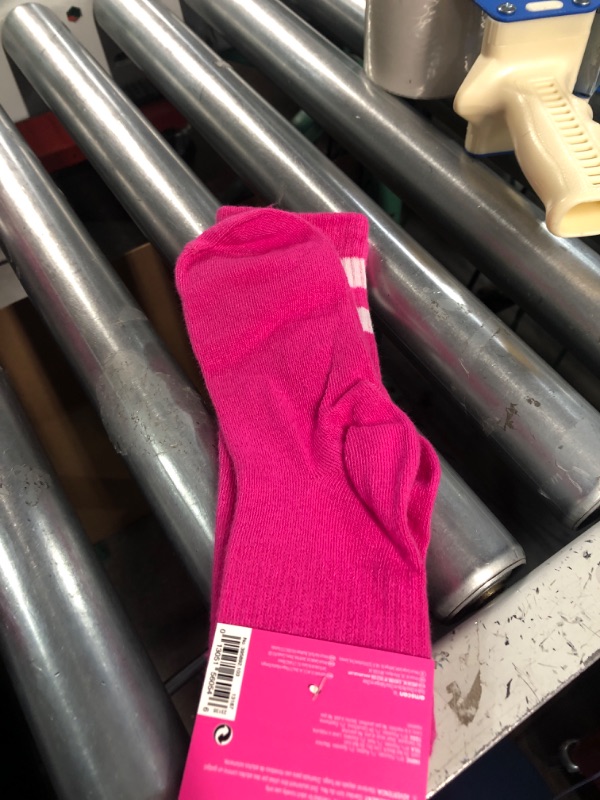 Photo 1 of 2 pack Pink Striped Knee Socks - One Size Fits Most (Pack of 2) - Perfect for Everyday Wear, Sports, and Fashion