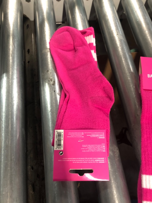 Photo 3 of 2 pack Pink Striped Knee Socks - One Size Fits Most (Pack of 2) - Perfect for Everyday Wear, Sports, and Fashion