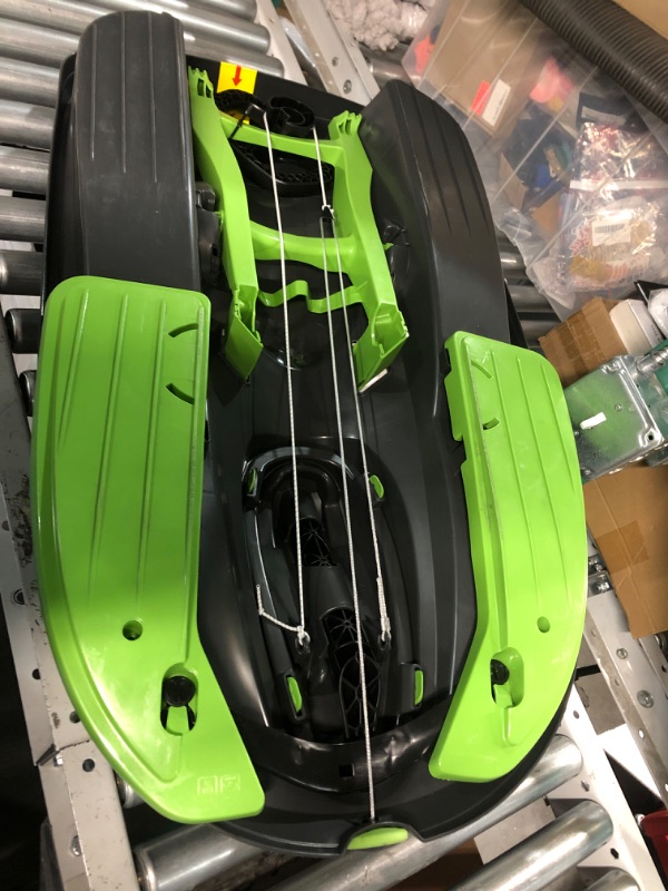 Photo 3 of ***DAMAGED READ NOTES***Gizmo Riders Stratos Snow Bobsled for Kids- 2 Person Steerable Snow Sled for Ages 3 and Up Mystic Green