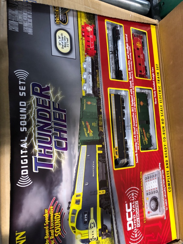 Photo 2 of Bachmann Trains - Thunder Chief DCC Sound Value Ready To Run Electric Train Set - HO Scale Black 0.5 Liters