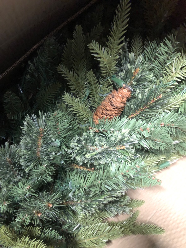 Photo 3 of ***STOCK IMAGE IS A REFERENCE ONLY**  National Tree Co. 7 Foot Kingswood Fir Hinged Pencil Fir Christmas Tree