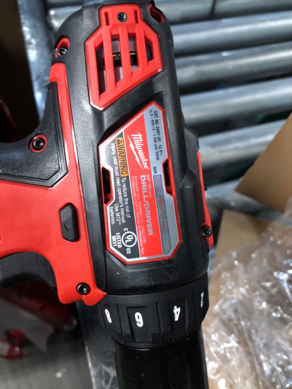 Photo 3 of Milwaukee M12 12V 3/8-Inch Drill Driver (2407-20) (Bare Tool Only - Battery, Charger, and Accessories Not Included) (Limited Edition)