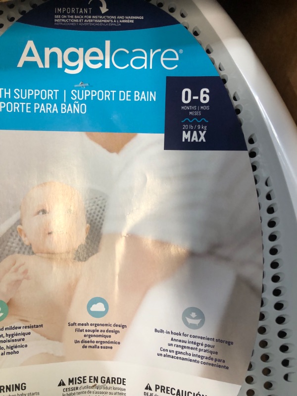 Photo 4 of Angelcare Baby Bath Support (Grey) | Ideal for Babies Less than 6 Months Old Grey 1 Count (Pack of 1)