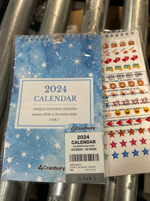 Photo 2 of **STOCK IMAGE IS A REFERENCE ONLY**  2024 Small Desk Calendar Standing 5.5x8.5"  -pack of 2 