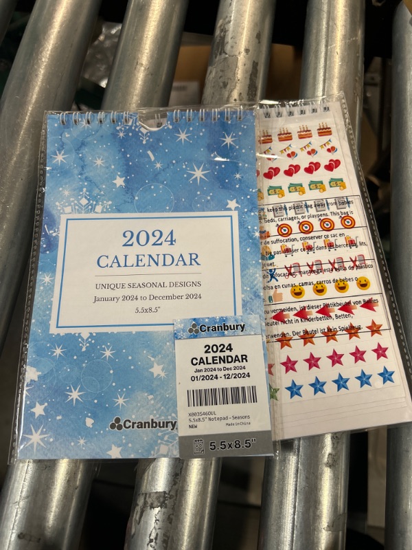 Photo 2 of **STOCK IMAGE IS A REFERENCE ONLY**  2024 Small Desk Calendar Standing 5.5x8.5"  -pack of 2 