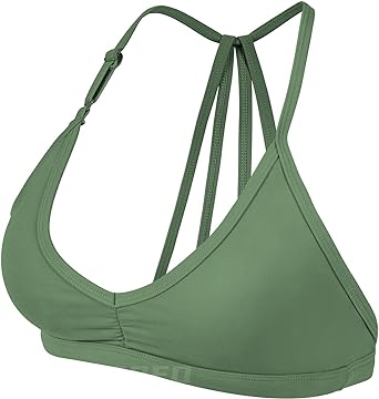 Photo 1 of ***STOCK PHOTO FOR REFERENCE ONLY***YEOREO Workout Sports Bras for Women Padded Strappy Open Back Gym Bra Medium #0 Dark Green