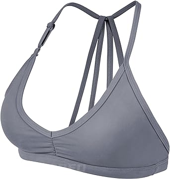 Photo 1 of ***STOCK PHOTO FOR REFERENCE ONLY***YEOREO Workout Sports Bras for Women Padded Strappy Open Back Gym Bra LARGE #0 GREY