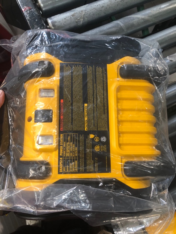 Photo 6 of DEWALT DXAEPS14 1600 Peak Battery Amp 12V Automotive Jump Starter/Power Station with 500 Watt AC Power Inverter, Yellow