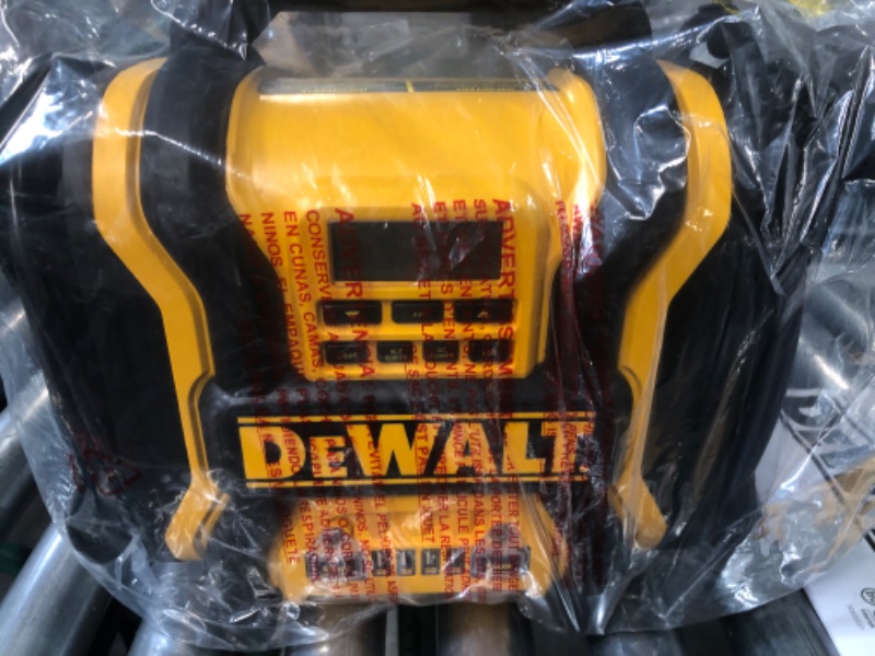 Photo 5 of DEWALT DXAEPS14 1600 Peak Battery Amp 12V Automotive Jump Starter/Power Station with 500 Watt AC Power Inverter, Yellow